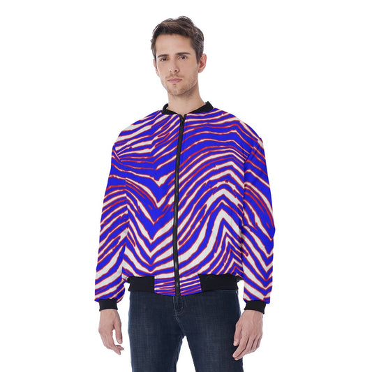 Buffalo Bills Zubaz Men's Bomber Jacket Without Sleeve Pocket