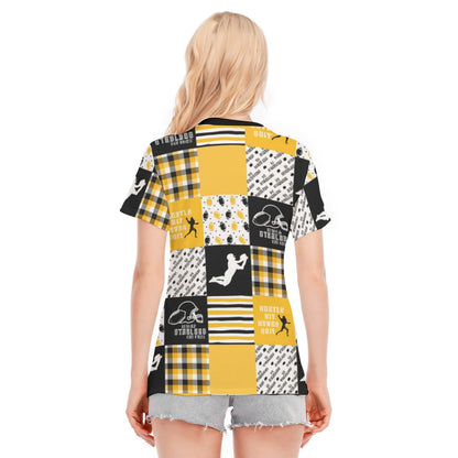 All-Over Print Women's Round Neck T-Shirt | 190GSM Cotton