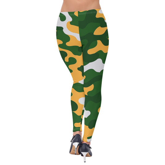 Green Bay Football Game Day All-Over Print Women's High-Stretch Cotton Leggings