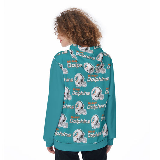 Miami Football Game Day All-Over Print Women's Pullover Hoodie