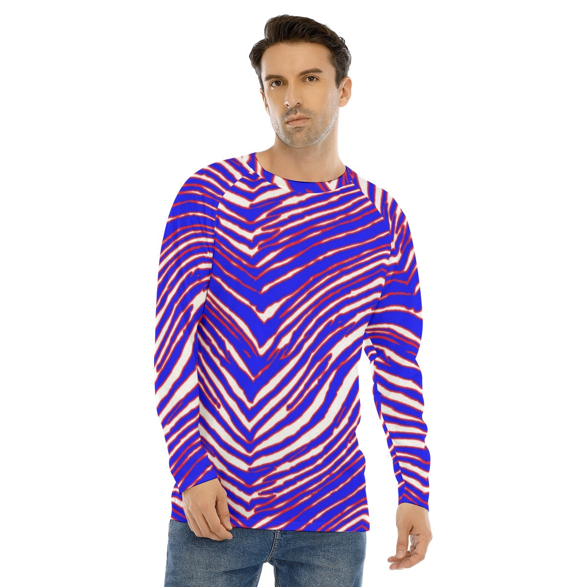 Buffalo Bills Zubaz Men's Long Sleeve T-shirt With Raglan Sleeve