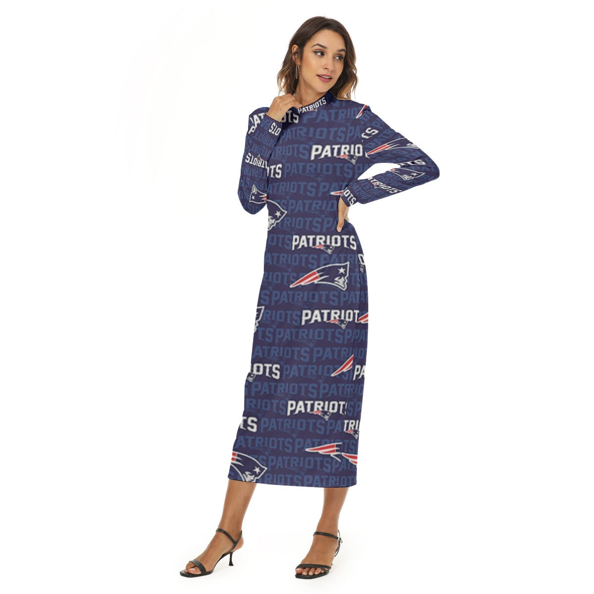 New England Football Game Day All-Over Print Women's Hip Dress