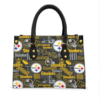 Pittsburgh Steelers Women's Tote Bag With Black Handle
