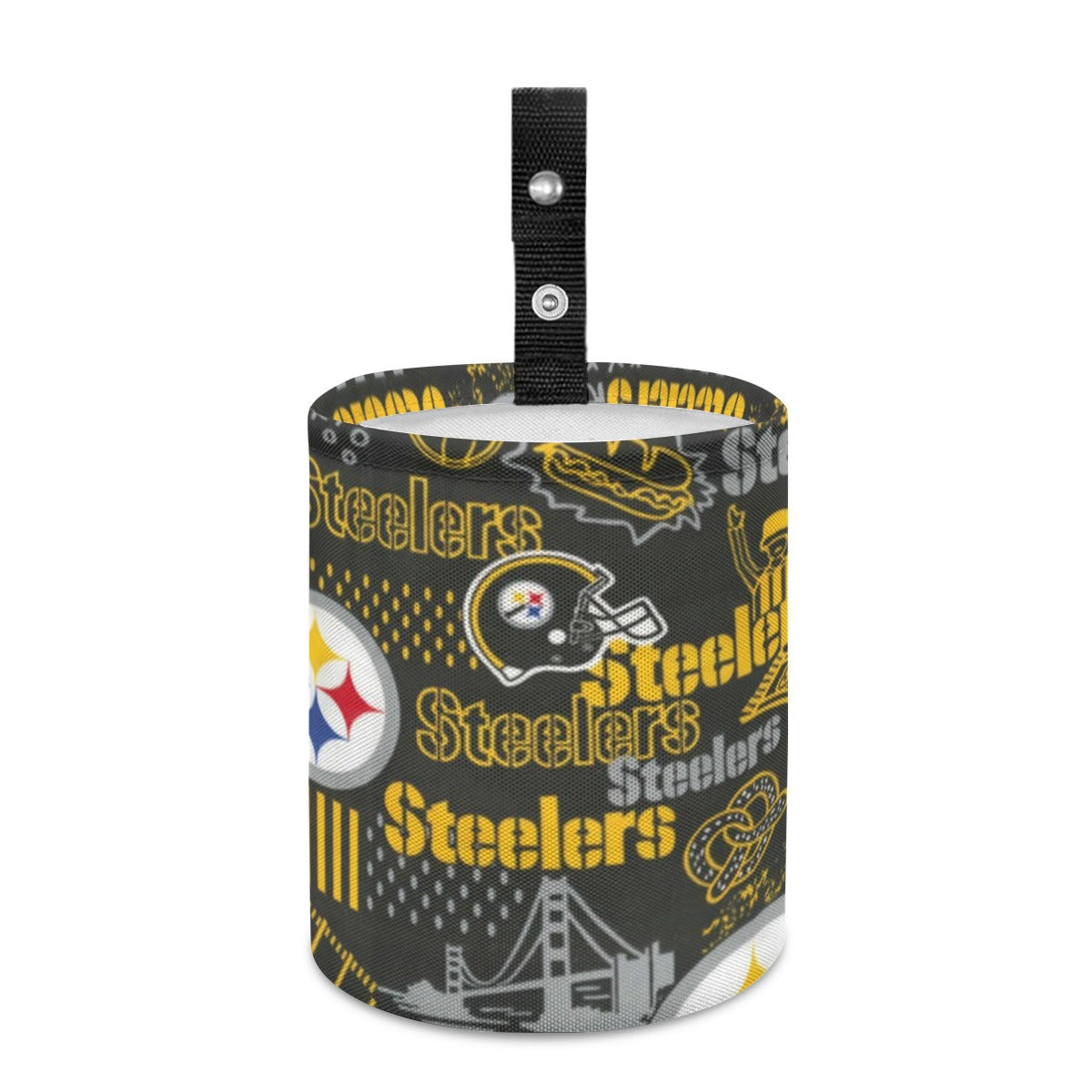 Pittsburgh Steelers Minimalist Fabric Car Trash Can