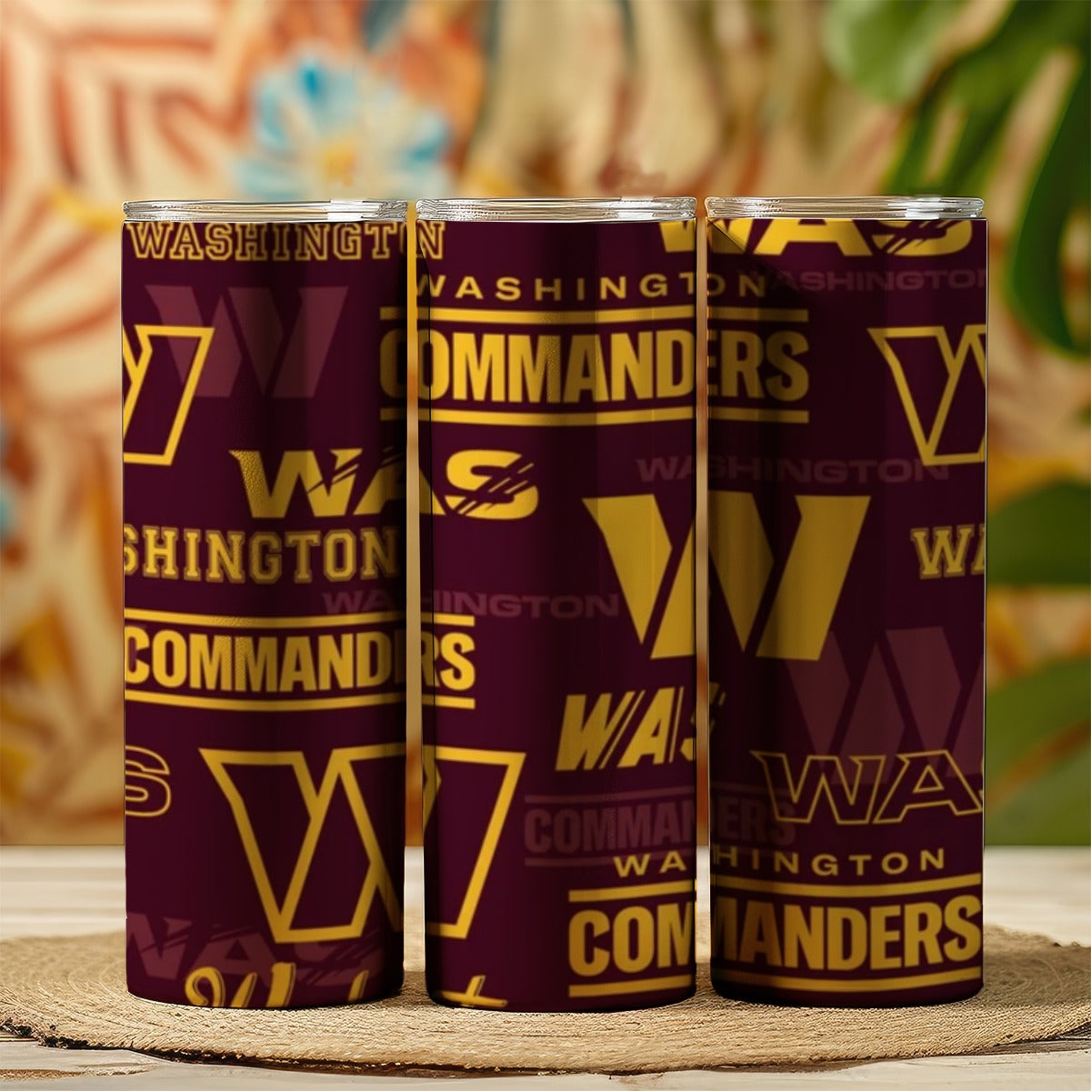Washington Commanders Custom 20OZ Straight Cup With Sliding Lid For The USA