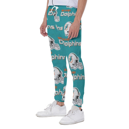 Miami Football Game Day All-Over Print Men's Closed Bottom Light Weight Jogger