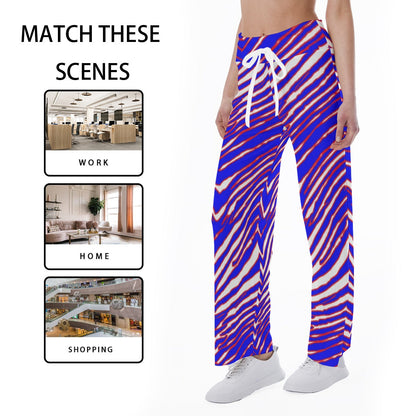 Buffalo Bills Zubaz Women's High-waisted Straight-leg Trousers