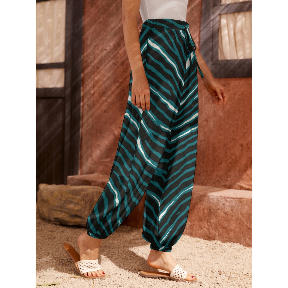 Philadelphia Football Game Day All-Over Print Women's Carrot Pants with Pockets