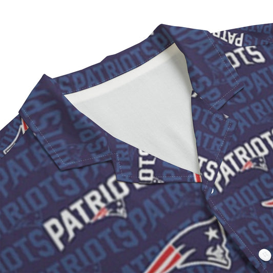 New England Football Game Day All-Over Print Men's Hawaiian Rayon Shirt | 115GSM Rayon