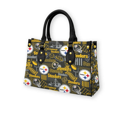 Pittsburgh Steelers Women's Tote Bag With Black Handle