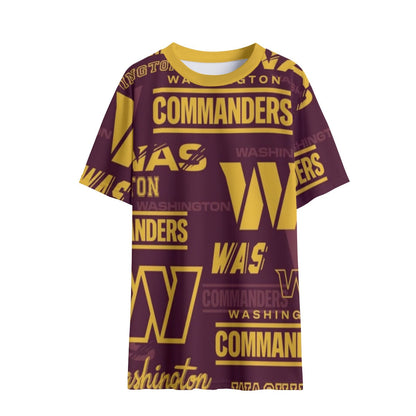 Washington Commanders Children's Round Neck T-Shirt|145GSM Birdseye