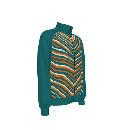 Miami Football Game Day All-Over Print Men's Raglan-Sleeve Stand Collar Jacket