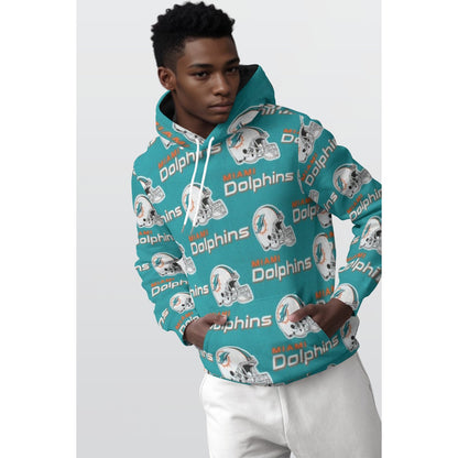 Miami Football Game Day All-Over Print Men's Pullover Hoodie
