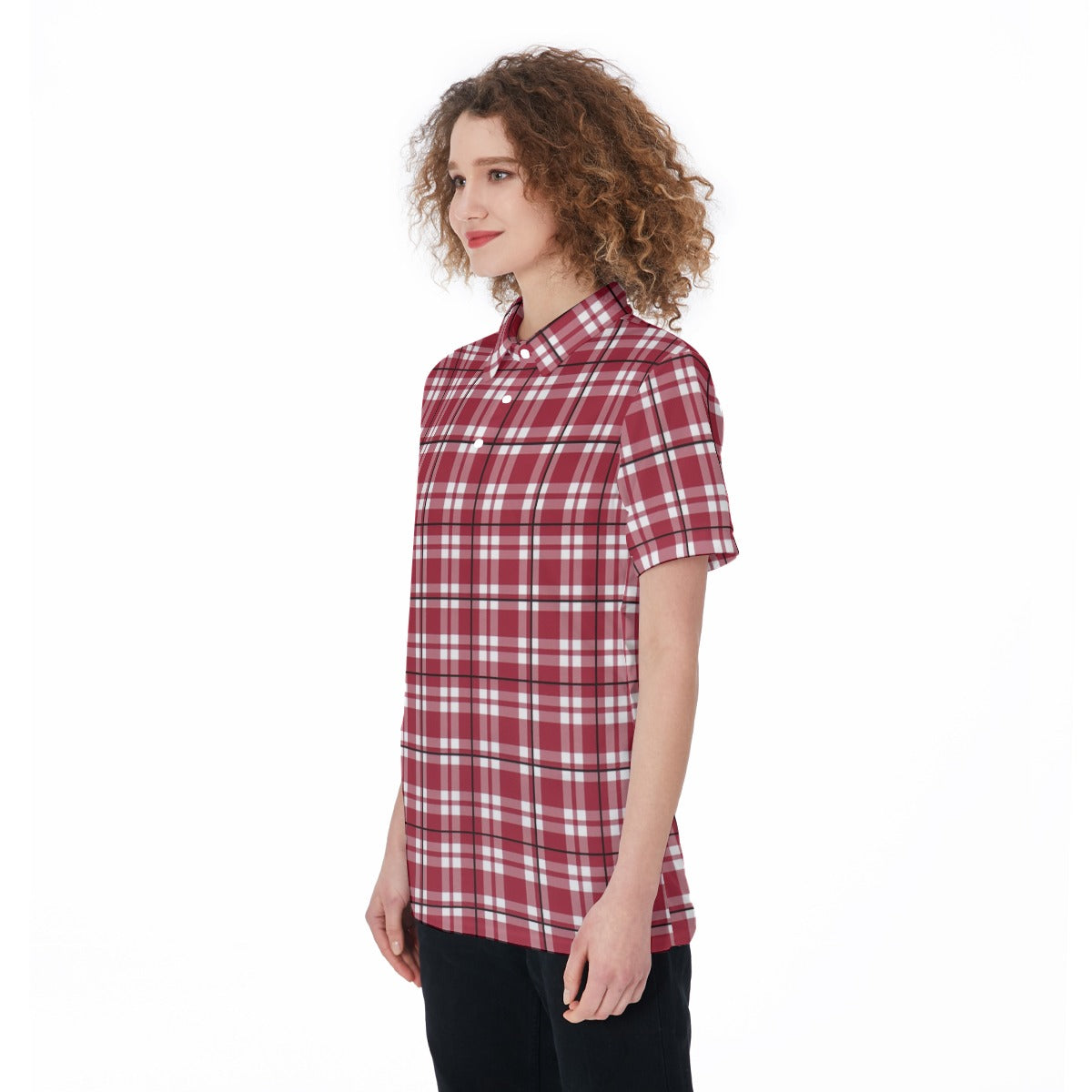Alabama Tartan plaid Women's Polo Shirt