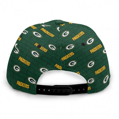 Green Bay Football Game Day Baseball Cap With Flat Brim