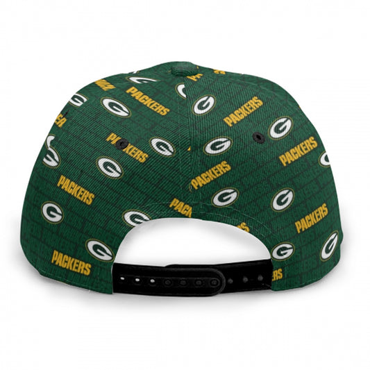 Green Bay Football Game Day Baseball Cap With Flat Brim