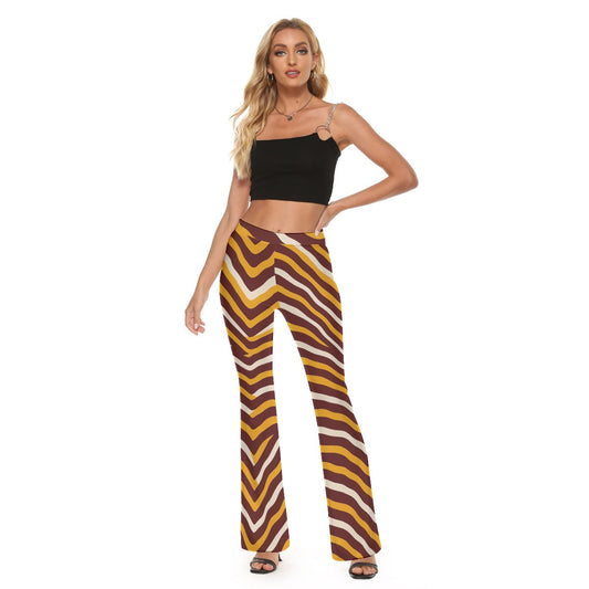 Washington Commanders Women's High Elastic Flare Pants