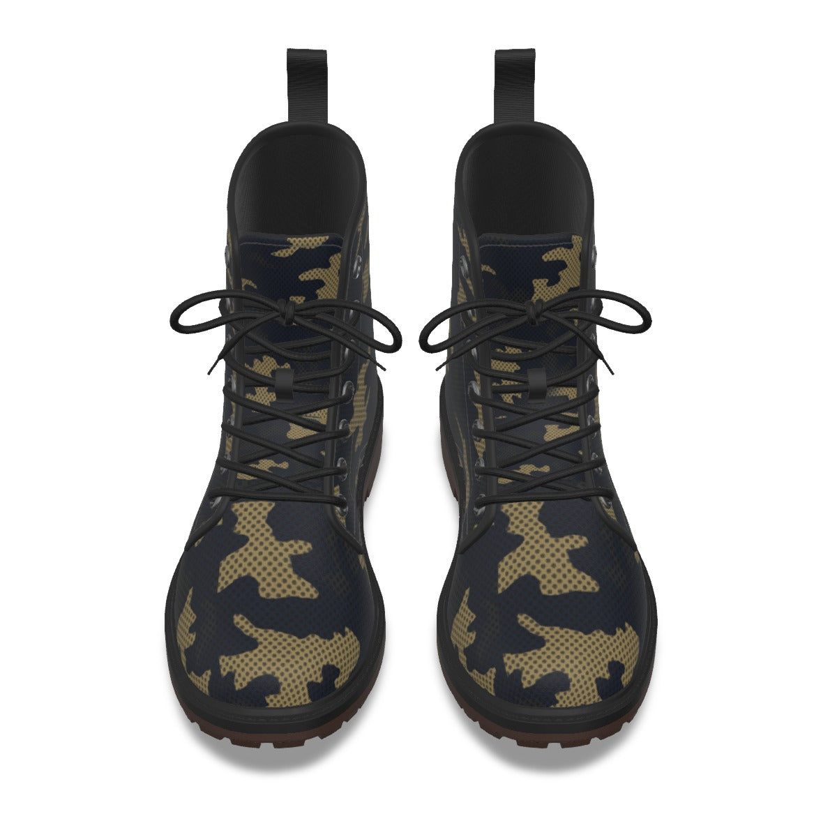 Urban Legend Georgia Yellow and Black Camo Martin Short Boots – Yellow Jackets-Inspired Streetwear f