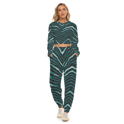 Philadelphia Football Game Day All-Over Print Women's Crop Sweatshirt Suit