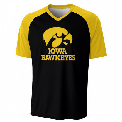 Iowa - Hawkeyes V-Neck Short Sleeve T-Shirt – Lightweight & Breathable Summer Tee