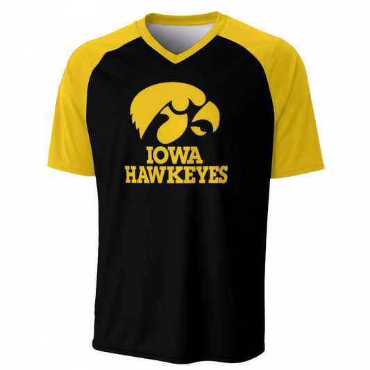 Iowa - Hawkeyes V-Neck Short Sleeve T-Shirt – Lightweight & Breathable Summer Tee