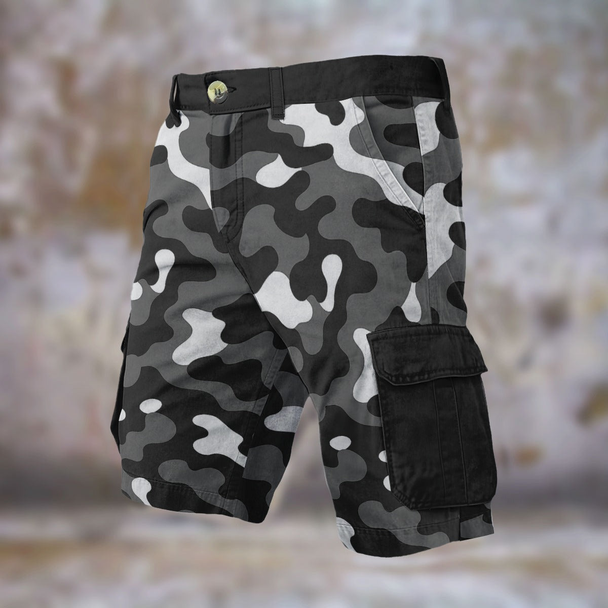 Urban Legend Las Vegas Raiders Black Silver White Camo Cargo Shorts
