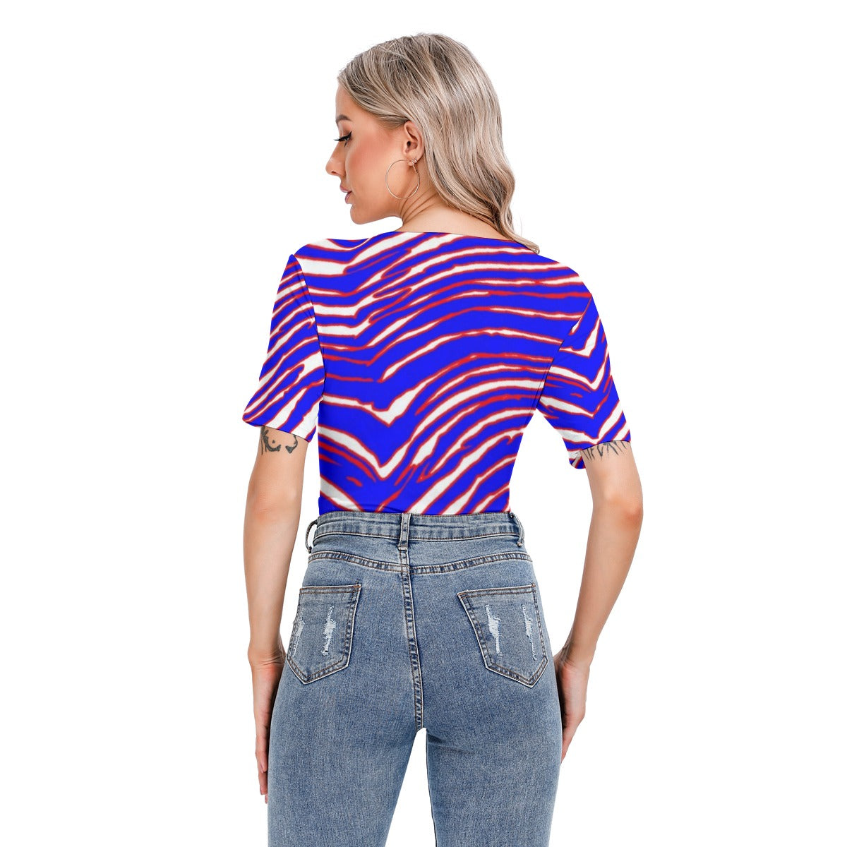 Buffalo Bills Zubaz Women's Short Sleeve Bodysuit