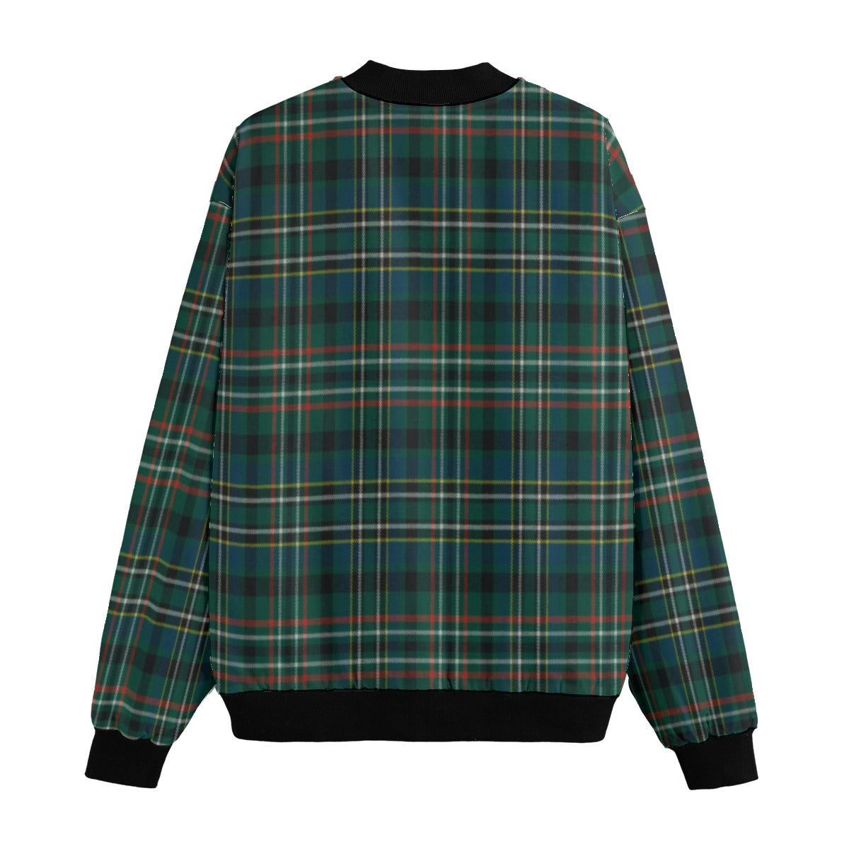 Scott Green – green with blue and black checks tartan Fleece Bomber Jacket