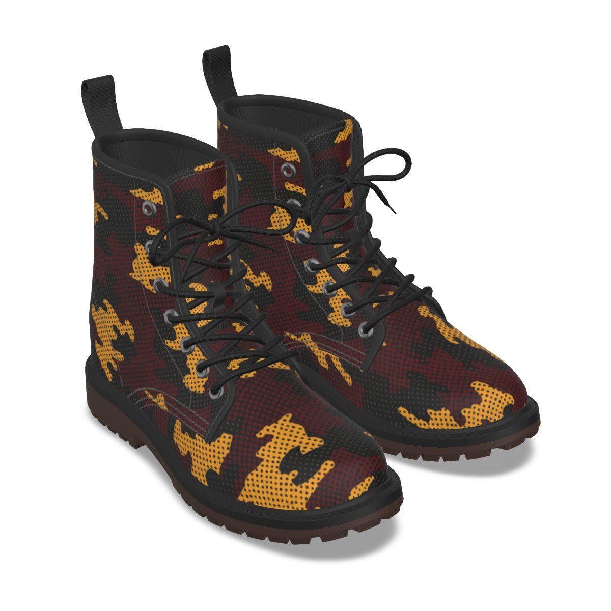Urban Legend Missouri Black and Gold Camo Martin Short Boots – Tigers-Inspired College Streetwear fo
