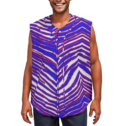 Buffalo Bills Zubaz Men's Sleeveless Baseball Jersey