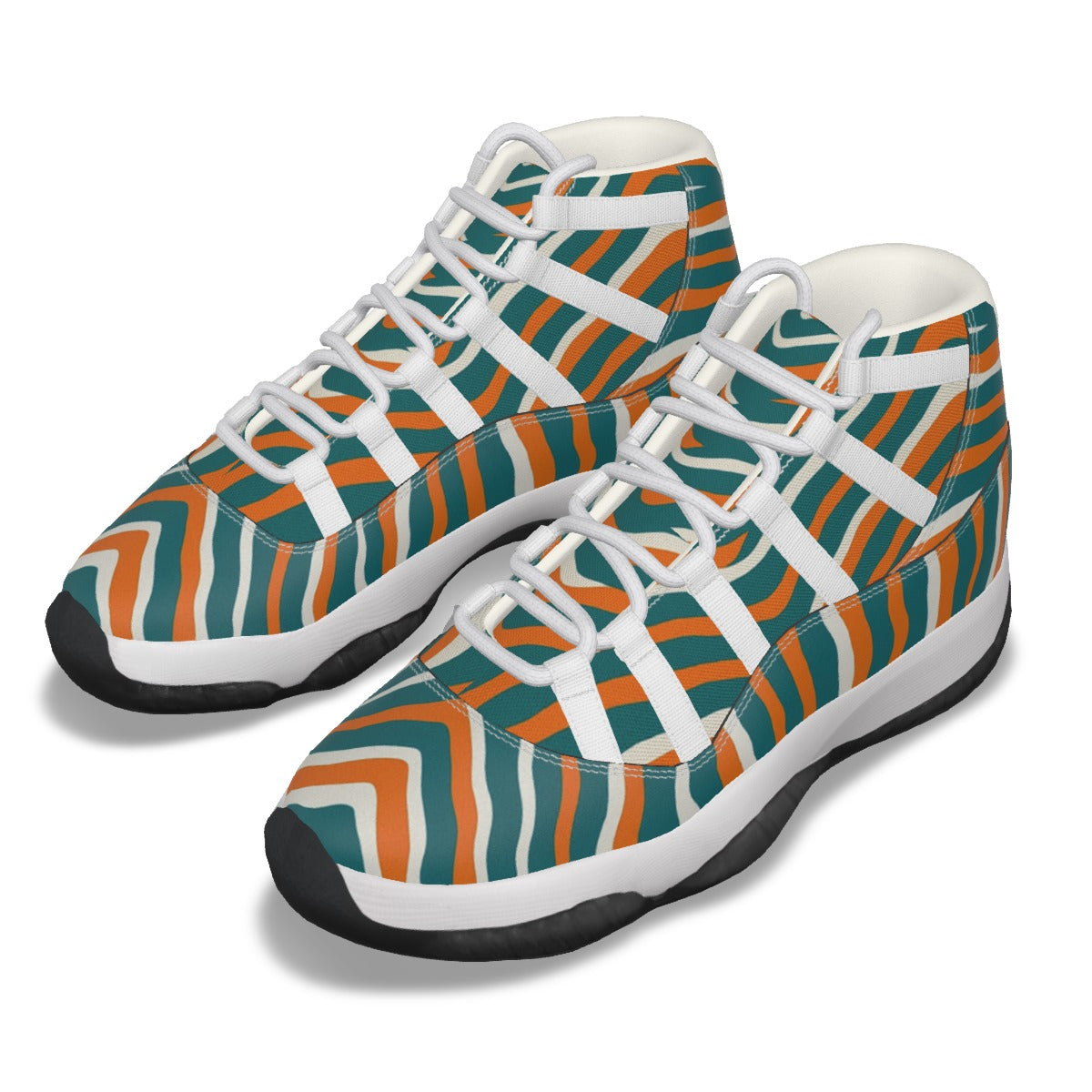 Miami Football Game Day Men's High Top Basketball Shoes