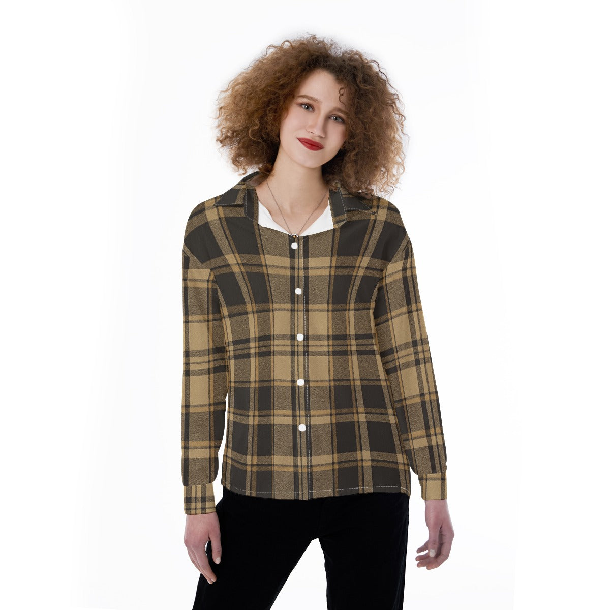 Colorado Tartan Plaid Women's Satin Shirt