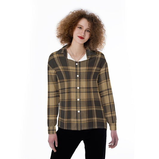 Colorado Tartan Plaid Women's Satin Shirt