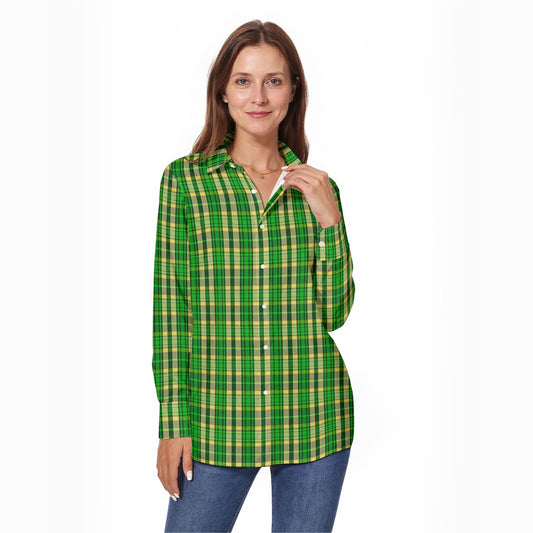 Oregon Tartan Plaid Ducks Women's Long Sleeve Shirt