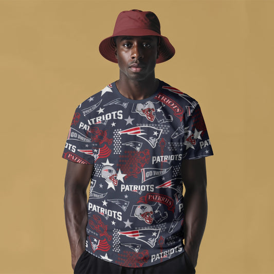 New England Football Game Day All-Over Print Men's O-Neck T-Shirt