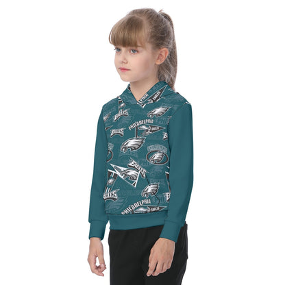 Philadelphia Football Game Day All-Over Print Oversized Kid's Hoodie