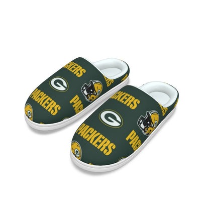 Green Bay Football Game Day All-Over Print Men's Plush Slippers