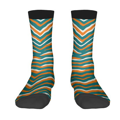Miami Football Game Day Contrast Color Socks For the USA