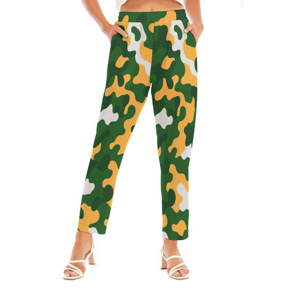 Green Bay Football Game Day All-Over Print Women's Loose Straight-leg Pants