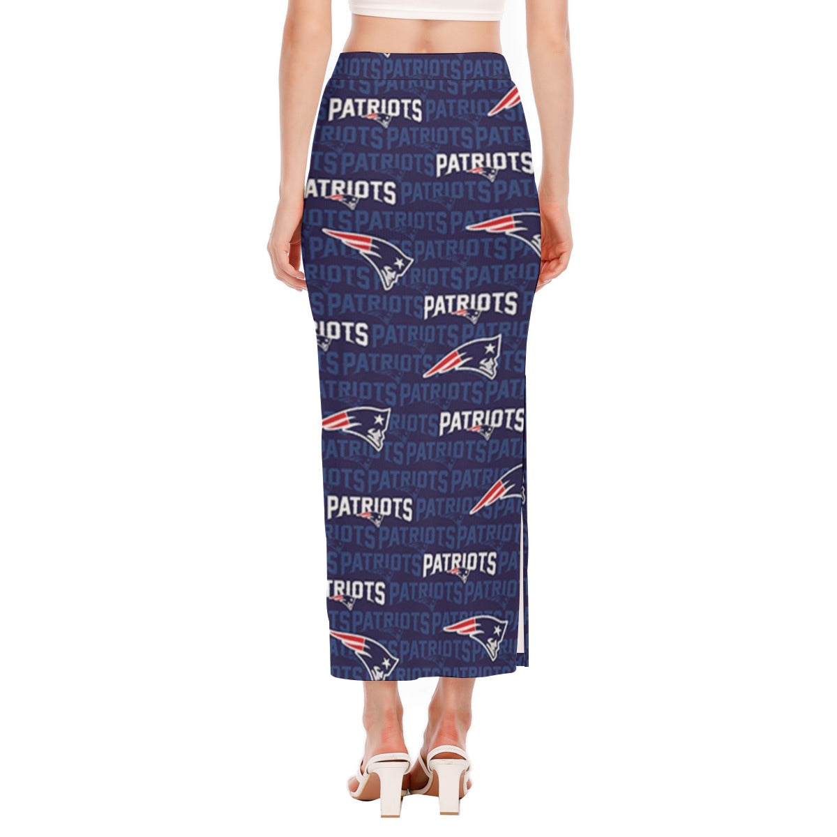 New England Football Game Day All-Over Print Women's Side Slit Skirt