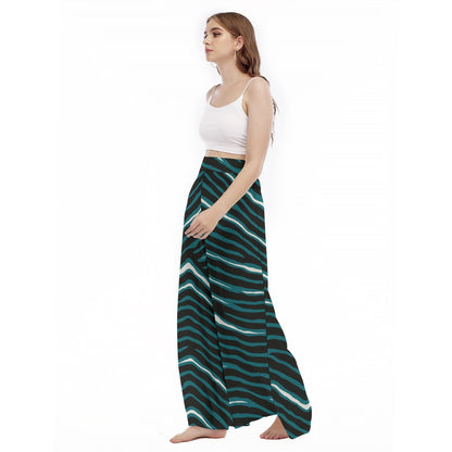 Philadelphia Football Game Day All-Over Print Women's High Waist Wide Leg Trousers