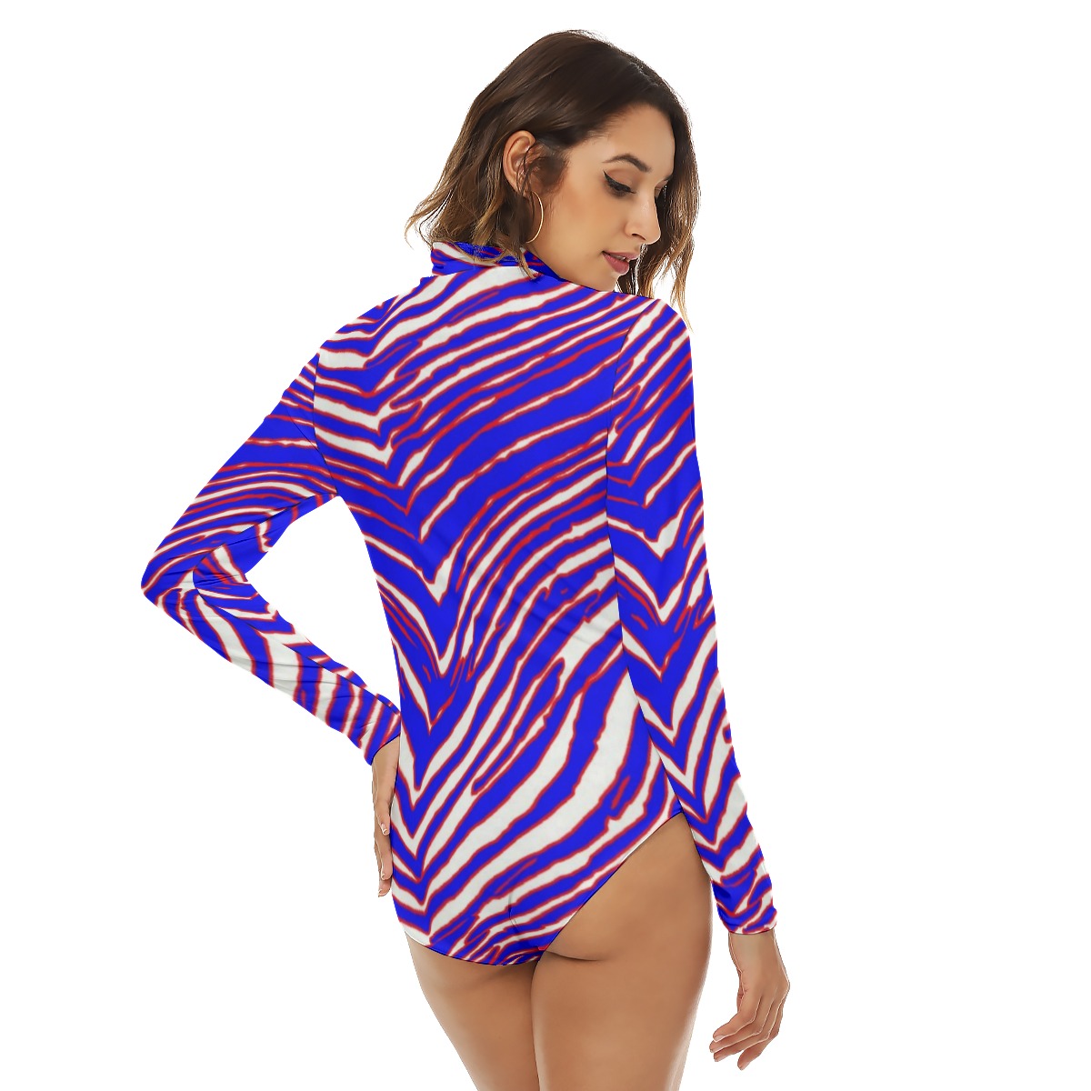 Buffalo Bills Zubaz Women's Turtleneck Long Sleeve Bodysuit