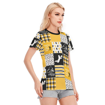All-Over Print Women's Round Neck T-Shirt | 190GSM Cotton