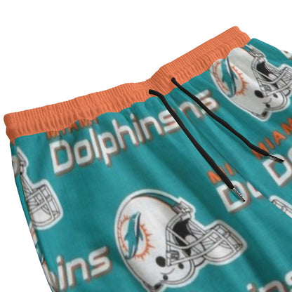 Miami Football Game Day All-Over Print Men's Sweatpants With Waistband