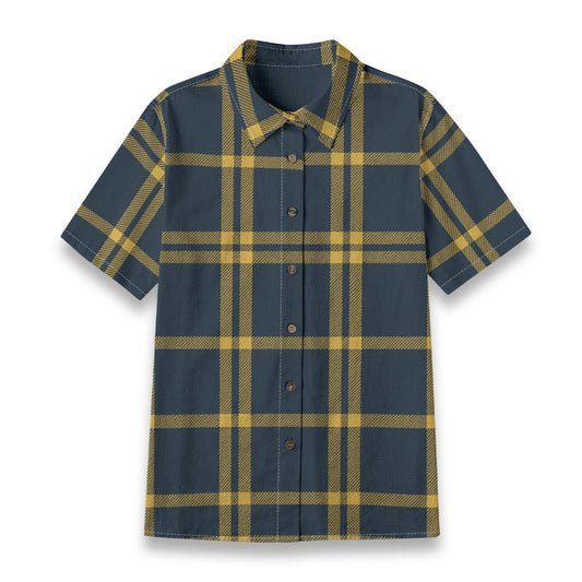 California UC Berkeley Golden Bears Tartan Plaid  Women's Shirt | 125GSM Cotton
