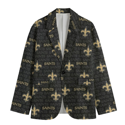 New Orleans Saints Suit Flat Lapel Collar Blazer