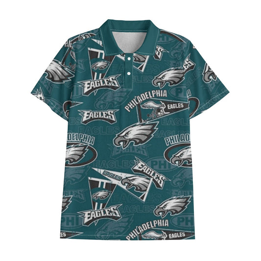 Philadelphia Football Game Day All-Over Print Men's Polo Shirt