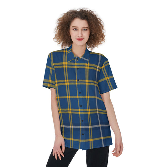California Los Angeles UCLA Bruins Tartan Plaid Women's Shirt
