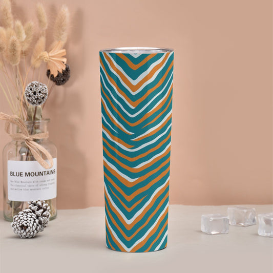 Miami Football Game Day Skinny Tumbler Stainless Steel with Lids 30OZ