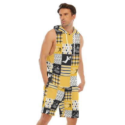 All-Over Print Men's Sleeveless Vest And Shorts Set